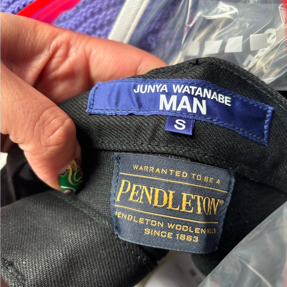 Junya Watanabe Comme des Garçons MAN Pendleton Patchwork Straight-Leg Jeans - Picture 6 of 6